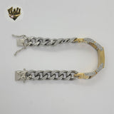 (4-4218) Stainless Steel - 13mm Alternative Curb Link Bracelet - 8.5"