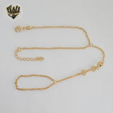 (1-0569) Gold Laminate - 2mm Hand Chain Bracelet - 7" - BGF