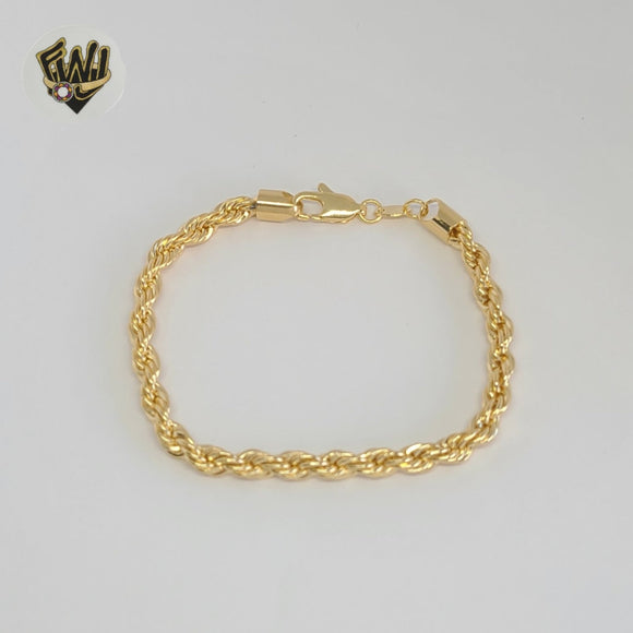 (1-0447-1) Gold Laminate - 5mm Rope Bracelet - BGF