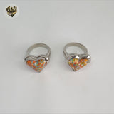 (4-0078) Acero inoxidable - Anillo para hombre con circonitas talladas.