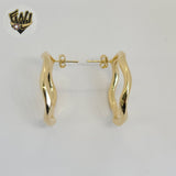 (1-1210) Gold Laminate - Chunky Stud Earrings - BGF