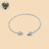 (2-0694) 925 Sterling Silver - 3mm Twisted Open Bangle.