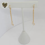 (1-1205-4) Laminado Oro - Aros Colgantes Circón - BGF