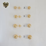 (1-1078) Laminado de Oro - Aretes Bolas - BGF