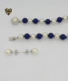 (MSET-46) Gold Laminate - 8mm Tow Colors Mallorca Pearls Set - BGF