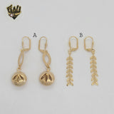 (1-1232-1) Gold Laminate - Long Earrings - BGF