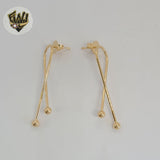 (1-1210-3) Gold Laminate - Crisscross Earrings - BGF