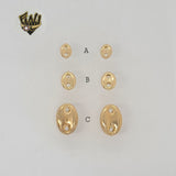 (1-1123) Gold Laminate - Puff Earrings - BGF