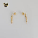 (1-1127-5) Gold Laminate - Paper clip Dangle Earrings - BGF