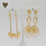 (1-1241) Gold Laminate - Long Earrings - BGF