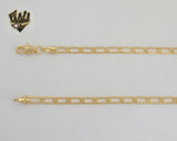 (1-5005) Gold Laminate - 4mm Open Link Flat Chain - BGF