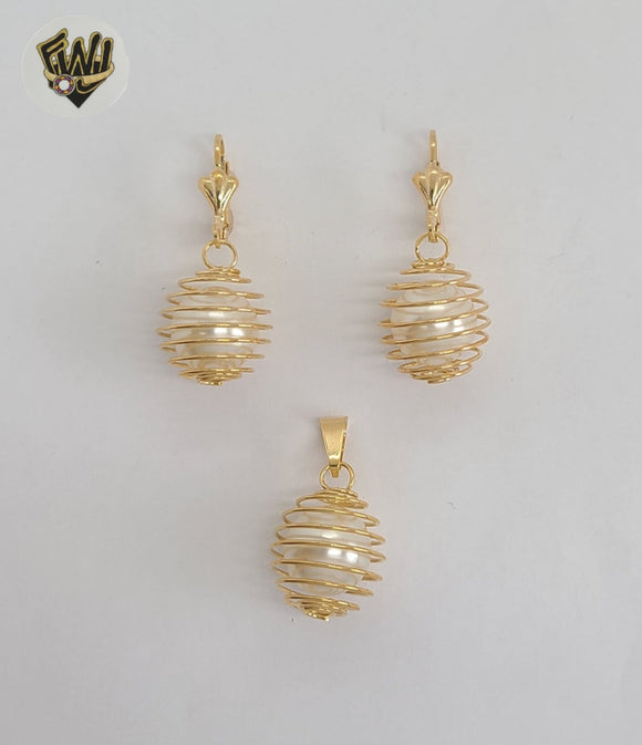 (1-6249) Gold Laminate - Pearls Set - BGF