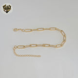 (1-0504) Gold Laminate - 5mm Paper Clip Bracelet - 7.5" - BGF