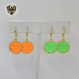 (1-1194-2) Gold Laminate - Happy Face Earrings - BGO