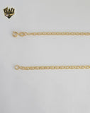 (1-1856) Laminado de oro - Cadena de eslabones Mariner de 3 mm - BGF