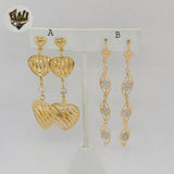 (1-1242-8) Gold Laminate - Long Earrings - BGF