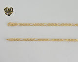 (1-1935) Gold Laminate - 3mm Alternative Figaro Link Chain - BGF