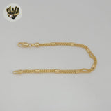(1-0784) Gold Laminate - 4mm Double Link Bracelet - BGF