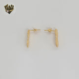 (1-1185-4) Gold Laminate - Infinity Stud Earrings - BGF