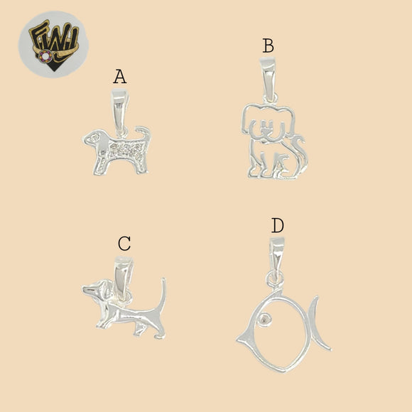 (2-1442) 925 Sterling Silver - Animals Pendant.
