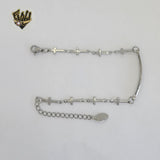 (4-4136) Stainless Steel - 5m Religious Link Bracelet.