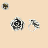 (2-5047) 925 Sterling Silver - Chunky Rose Ring.