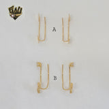 (1-1236-2) Gold Laminate - Long Earrings - BGF