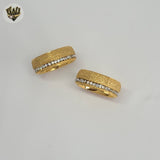 (4-0037) Stainless Steel - Zircon Ring.
