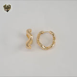 (1-2967) Gold Laminate - Plain Twisted Hoops - BGF