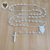 (2-2308) Plata de ley 925 - Collar Rosario - 24"