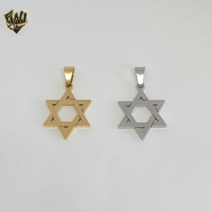 (4-2315) Stainless Steel - Star of David Pendants.