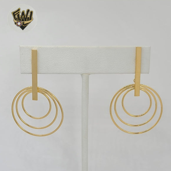 (1-1209-1) Gold Laminate - Long Earrings - BGF