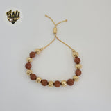 (MBRA-25-3) Gold Laminate - Venturina Adjustable Bracelets - BGF