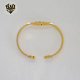 (MBRA-22-W) Stainless Steel - Snake Open Bangle.
