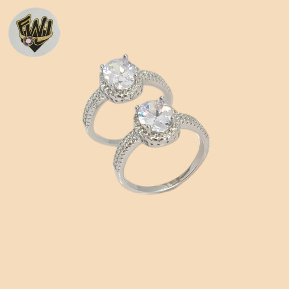 (2-5094-4) 925 Sterling Silver - Engagement Zircon Ring.