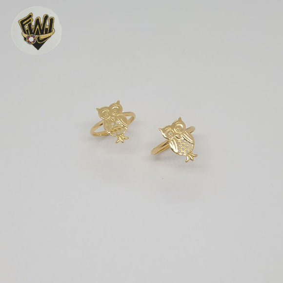 (1-3052-1) Gold Laminate - Owl Ring - BGO