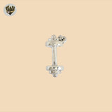 (2-1569) 925 Sterling Silver -  Weight Lifting Hallow Pendant.