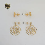 (1-1174-1) Gold Laminate - Long Earrings - BGF