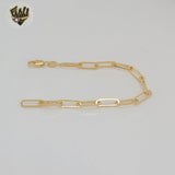 (1-0482-2) Gold Laminate - 5mm Paper Clip Link Bracelet - BGF