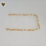 (1-0788) Pulsera de perlas de 4 mm laminadas en oro - 19 cm - BGF