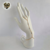 (1-0569-1) Gold Laminate - 2mm Hand Chain Bracelet - 7" - BGF