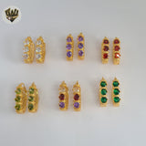 (1-2642) Gold Laminate - Zircon Hoops - BGO