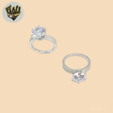 (2-5098) 925 Sterling Silver - Engagement Zircon Ring.