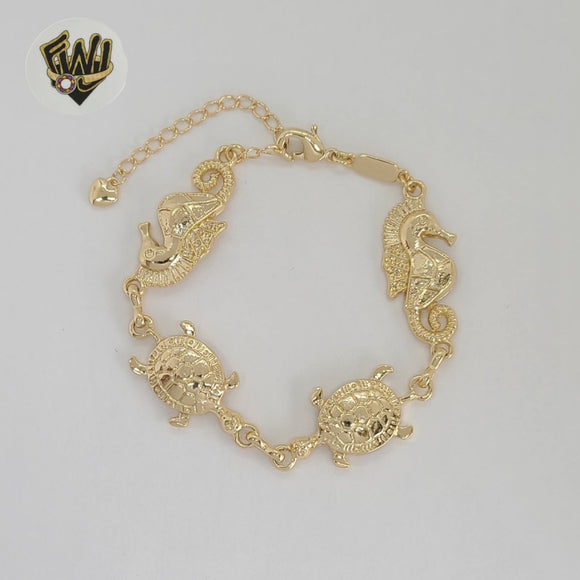 (1-0602) Gold Laminate - 13.5mm Beach Bracelet - 8