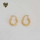 (1-2593-1) Gold Laminate - Small Carved Hoops - BGO