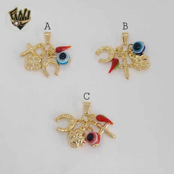 (1-2307-1) Gold Laminate - Luck Charms Pendants - BGF
