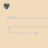 (2-66123) Plata de ley 925 - Collar de herradura de 1,5 mm - 16"