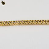 (4-4070) Pulsera de eslabones curvos de acero inoxidable de 11 mm para hombre.