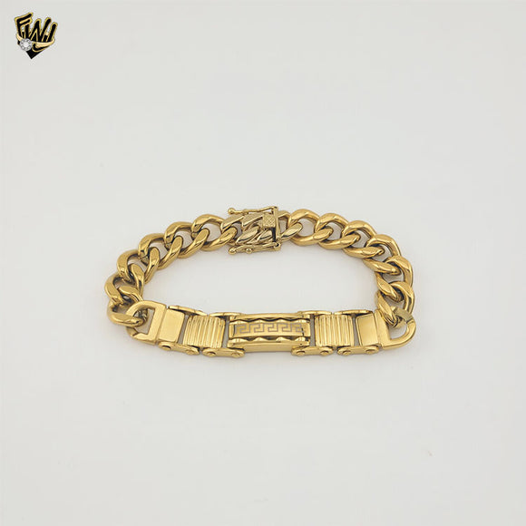 (4-4216) Stainless Steel - 12mm Alternative Curb Link Bracelet - 9