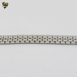 (4-4098) Acero inoxidable - Brazalete de eslabones alternativos de 12 mm - 8"